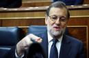Spain's acting PM Rajoy arrives during the   investiture debate at Parliament in Madrid