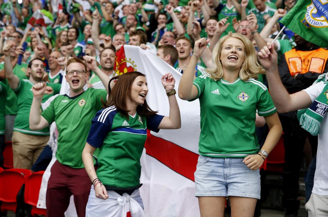 Northern Ireland fans after the game
