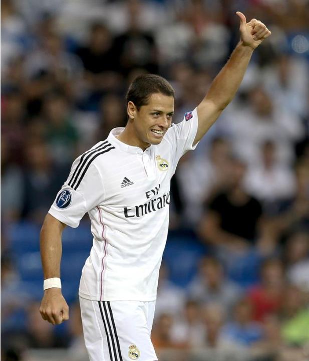 GRA611. MADRID. 16/09/2014.- El delantero mexicano del Real Madrid Javier Hernández "Chicharito" durante el partido de la primera jornada de la fase de grupos de la Liga de Campeones que Real Madrid y