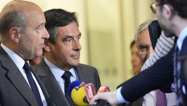 Trois anciens premiers ministres: Alain Juppé, François Fillon et Jean-Pierre Raffarin / ERIC FEFERBERG/AFP