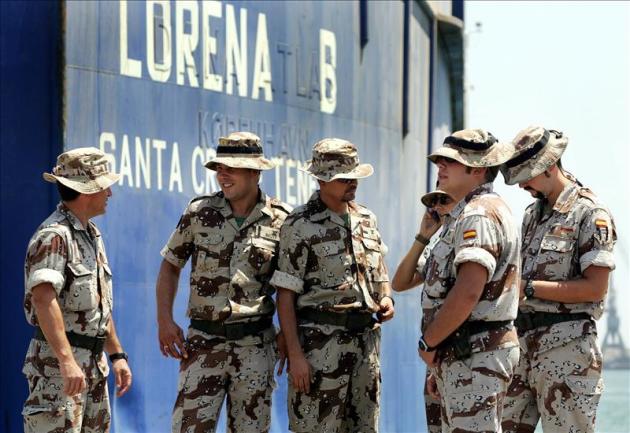 Un contingente de 30 militares portugueses se ha incorporado a la base española "Gran Capitán", en Besmayah, para reforzar a los legionarios desplegados en la misión en Irak. EFE/Archivo