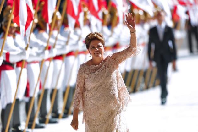 Dilma chega ao Palácio do Planalto para a cerimônia de posse