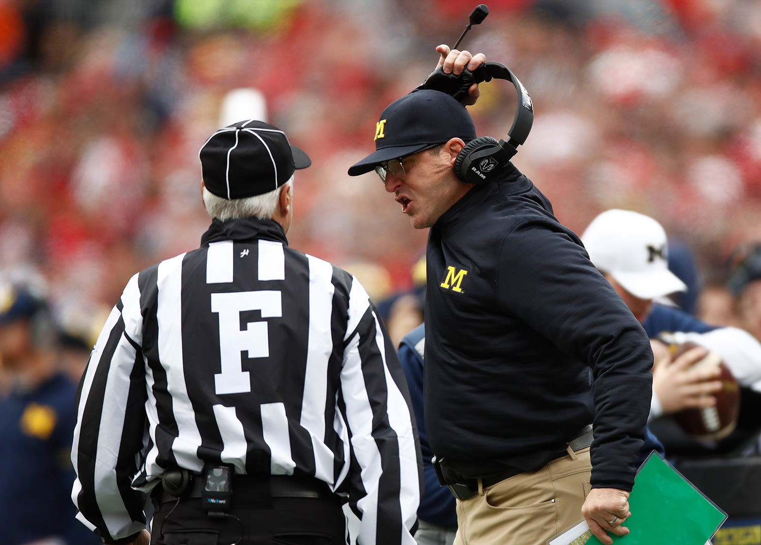 Image result for Officiating controversy? 'Bitter' Jim Harbaugh rails against refs after classic Michigan-Ohio State finish