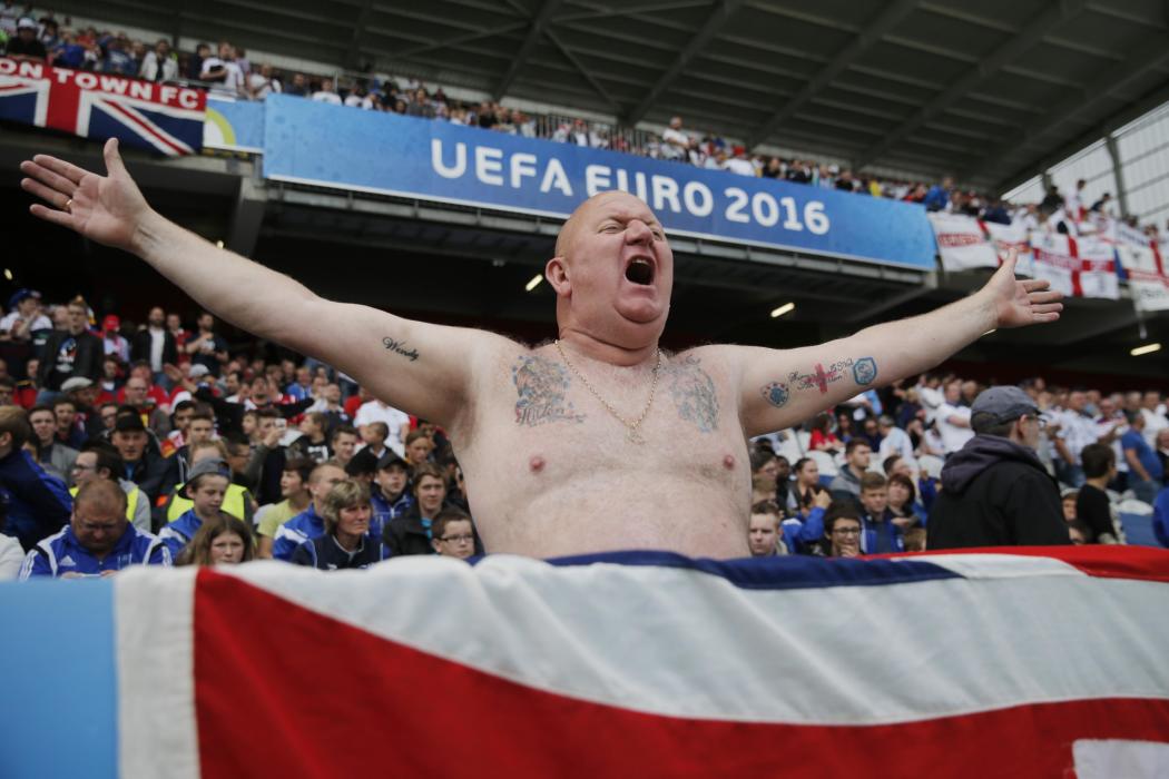 An England fan before the game
