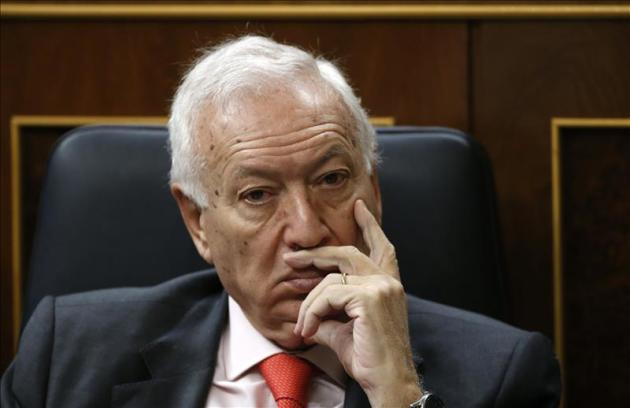 El ministro de Asuntos Exteriores, José Manuel García Margallo, en su escaño del Congreso de los Diputados. EFE/Archivo