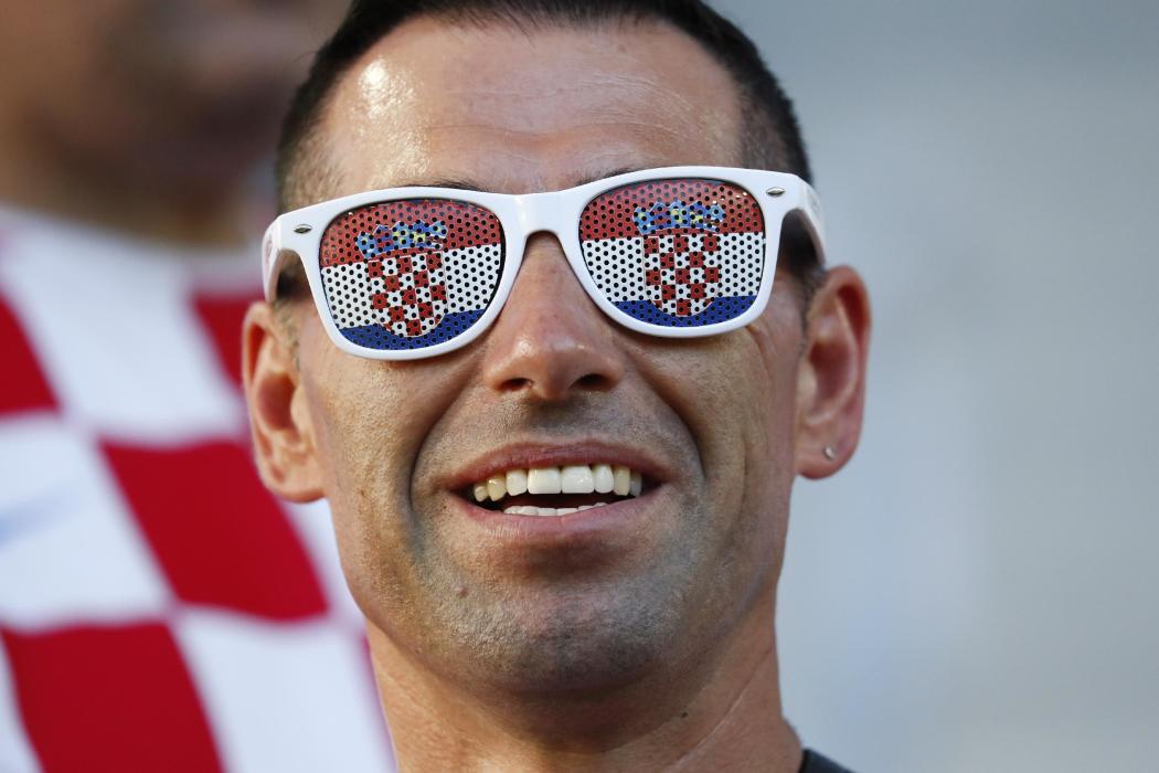 Croatia fan before the match