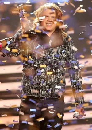 Caleb Johnson reacts after he is announced winner at&nbsp;&hellip;