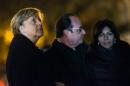 Angela Merkel, François Hollande et Anne Hidalgo Place de la République à Paris le 25 novembre 2015