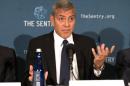 L'acteur américain George Clooney, confondateur de The Sentry, un groupe enquêtant sur le financement des conflits en Afrique...<br /><br />Source : <a href=