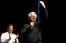 Presidential candidate for the ruling Frente Amplio party Vazquez gives his final speech in Montevideo