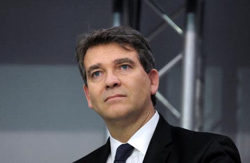 L'ex-ministre de l'Economie Arnaud Montebourg au Grand Palais à Paris le 4 décembre 2014