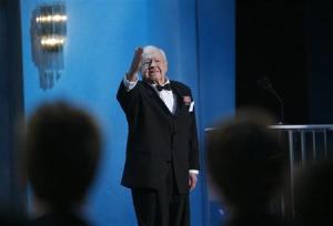 File photo of actor Mickey Rooney waving to the audience&nbsp;&hellip;
