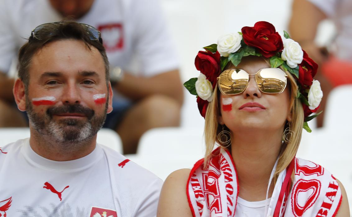Poland fans before the match