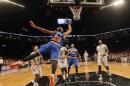 El partido de la NBA entre los New York Knicks y los Brooklyn Nets en el Barclays Center, en Nueva York, el 15 de abril de 2014
