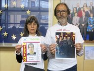 Los padres de Hodei Egiluz, el joven vasco desaparecido en la ciudad belga de Amberes el pasado 19 de octubre. EFE/Archivo