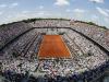 Une vue générale de Roland Garros  lors de la finale entre Novak Djokovic et Rafael Nadal le 8 juin 2014 à Paris