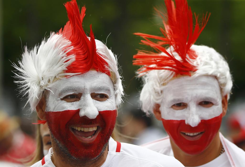 Poland fans gather for Round of 16 match against Switzerland in Saint Etienne - EURO 2016