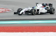 Massa ao volante da Williams no GP da Malásia, em 30 de março em Sepang