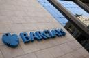 A Barclays logo is pictured outside the Barclays   towers in Johannesburg