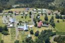 Vista aérea del pueblo de Tarraleah en Tasmania en una foto recibida el 14 de abril de 2016