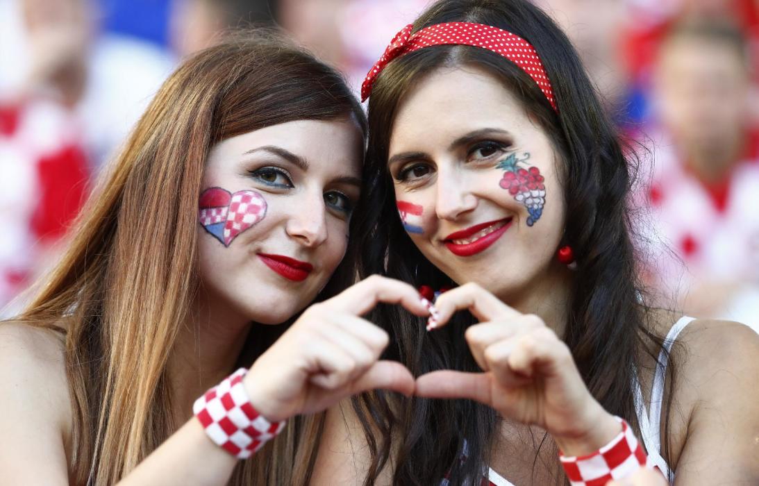 Croatia fans before the match