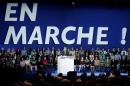 FILE PHOTO Emmanuel Macron, head of the political   movement En Marche !, or Forward !, and candidate for the 2017 French presidential   election, attends a political rally in Paris