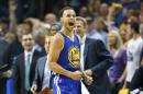 Stephen Curry, de los Golden State Warriors, lanza un grito tras loragra una canasta en un partido de semifinales de la Conferencia Oeste de la NBA contra los locales Memphis Grizzlies jugado el 15 de mayo de 2015