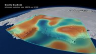 Changes in Earth's gravity field caused by West Antarctica ice loss.