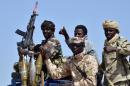 Des soldats tchadiens le 25 mai à Malam Fatori, dans le nord du Nigeria, près de la frontière avec le Niger, où des troupes du Tchad, du Niger et du Nigéria c...<br /><br />Source : <a href=