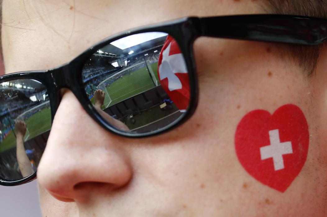 Switzerland fan before the game