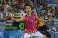 Malaysia's Lee Chong Wei during his Asian Games match against India's Parupalli Kashyap in Incheon on September 26, 2014