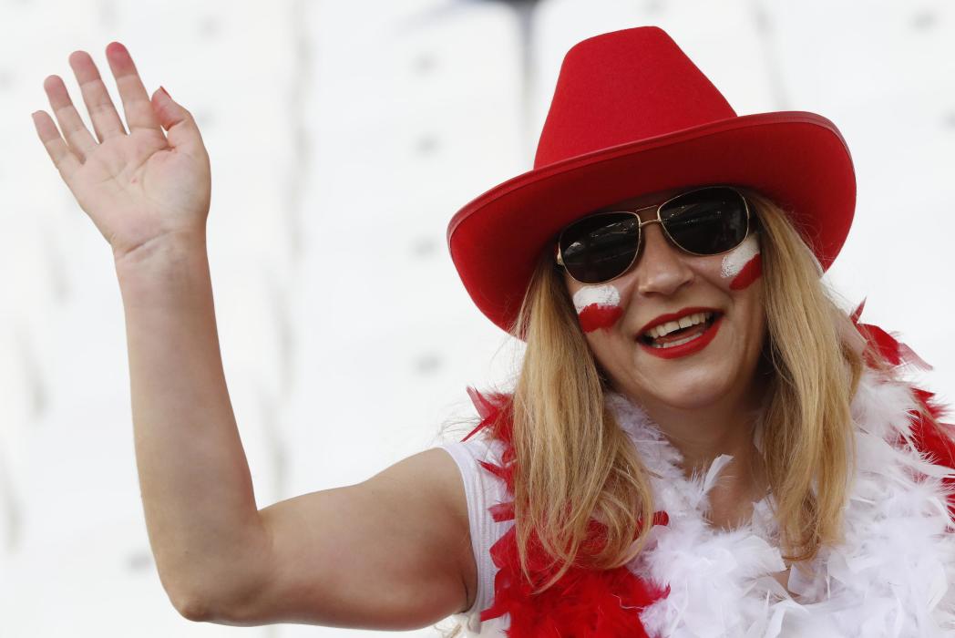 Poland fan before the match