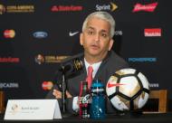 The head of the United States Soccer Federation Sunil Gulati, pictured on June 24, 2016, denied any knowledge of a possible deal to lure US coach Jurgen Klinsmann to English Premier League side Southampton