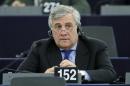 European Parliament's presidential candidate   Tajani attends the announcement of the candidates for the election to the office   of the President at the European Parliament in Strasbourg