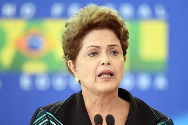 A presidente brasileira Dilma Rousseff, no dia 6 de abril de 2015, em Brasília