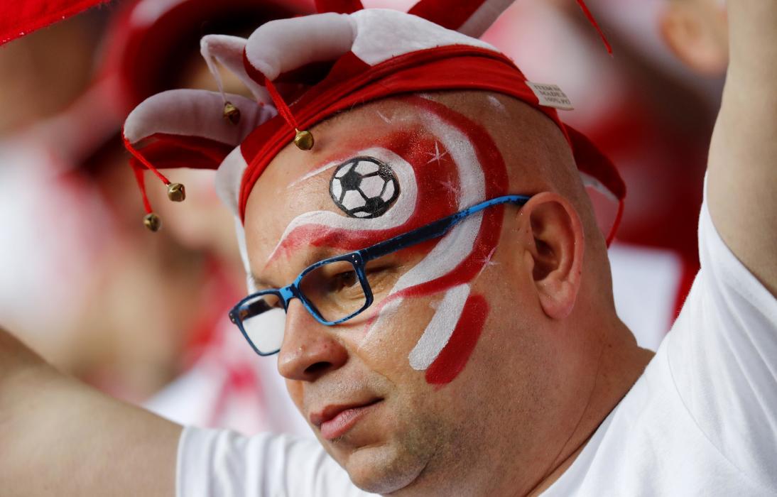 Poland fan before the match