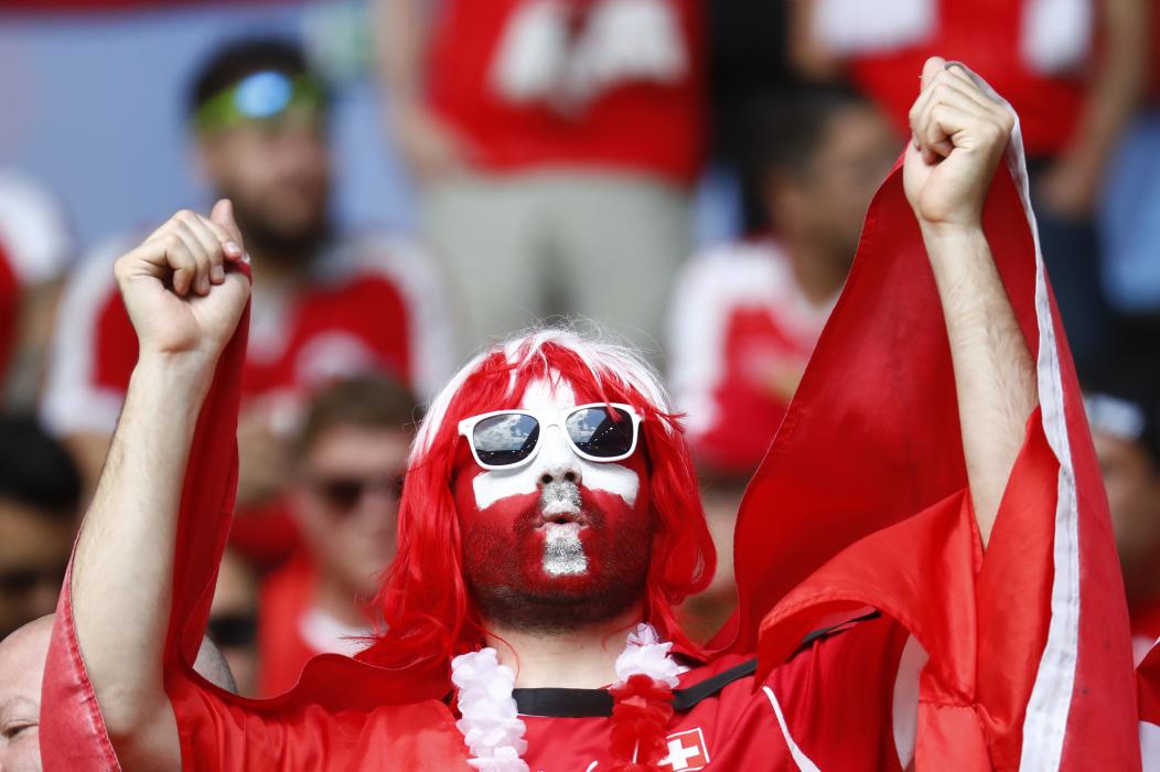 Switzerland fan before the game