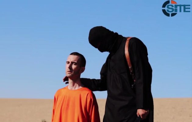 Britânico David Haines momentos antes de sua execução por um militante do Estado Islâmico