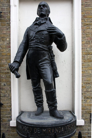 Estatua de Miranda en Londres. (Wikimedia commons)