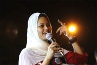 DAP's candidate for the Teluk Intan by-election, Dyana Sofya Mohd Daud speaks during a night ceramah in Teluk Intan, Perak, May 23, 2014. ― Picture by Yusof Mat Isa