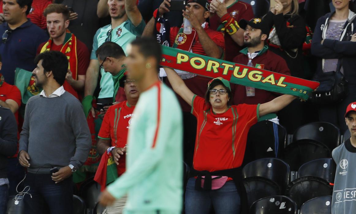 Portugal fans before the game