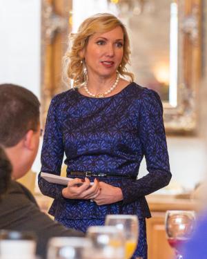 Kelley Paul, wife of U.S. Sen. Rand Paul, R-Ky., speaks about her upcoming book in her home town of Russellville, Ky., on Tuesday, Jan. 6, 2015. Paul kicked off a six-stop speaking tour to Republican women&#39;s clubs around Kentucky. (AP Photo/Erik Schelzig)