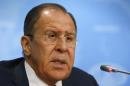 Russian Foreign Minister Lavrov gives a news   conference in Moscow