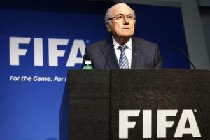 FIFA President Blatter addresses a news conference at the FIFA headquarters in Zurich