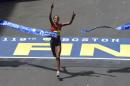 La Kényane Rita Jeptoo, victorieuse du marathon de Boston le 21 avril 2014, et suspendue pour dopage par la suite