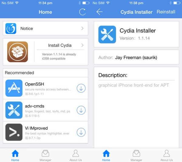 iOS 8 越獄更簡易:「盤古」更新, 終於加入 Cydia