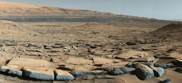 Imagen de la NASA el 9 de octubre de 2015 que muestra la formación de "Kimberley" en Marte