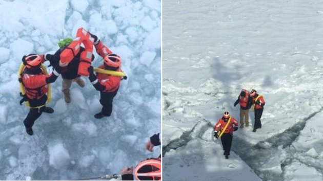 Man Rescued Walking Across Frozen Lake To Canada