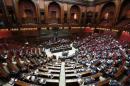 A general view of the Italian Parliament as Prime Minister Matteo Renzi delivers his speech ahead of Italy's European Union presidency in Rome