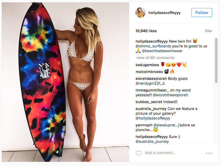 Loiraça do surf enlouquece fãs no Instagram